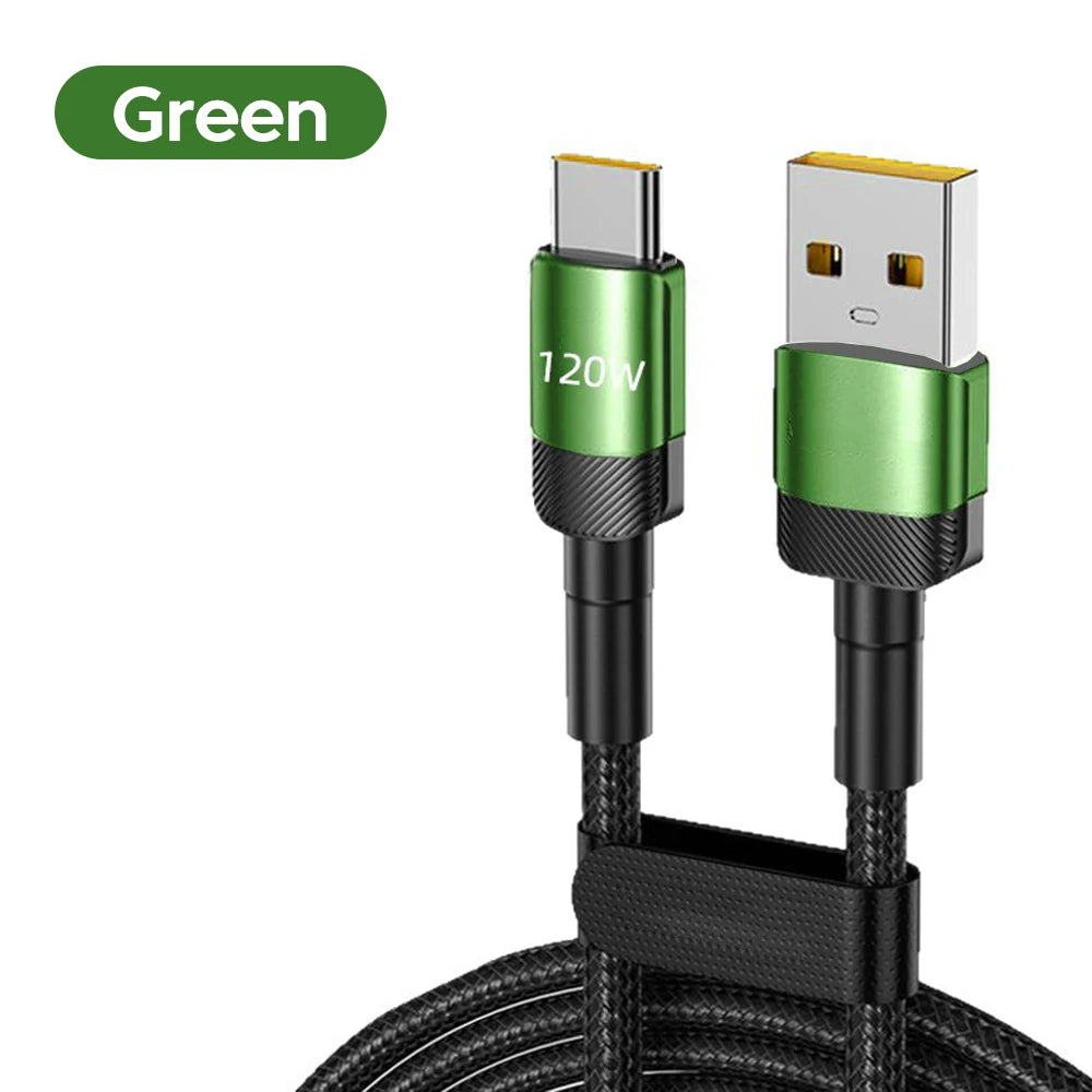 NNBILI 120W USB Type C Cable Fast Charging Type-C Charger Data Cord For iPhone 17 16 15 Pro Max Huawei Mobile Phone USB C Wire