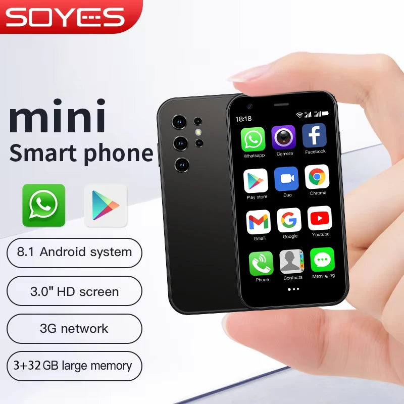 SOYES S23 Pro & Mini 24 Mini Smartphones Android 8.1 Dual SIM 3.0'' HD 1000mAh Battery WIFI Bluetooth 3G Small Mobile Phone