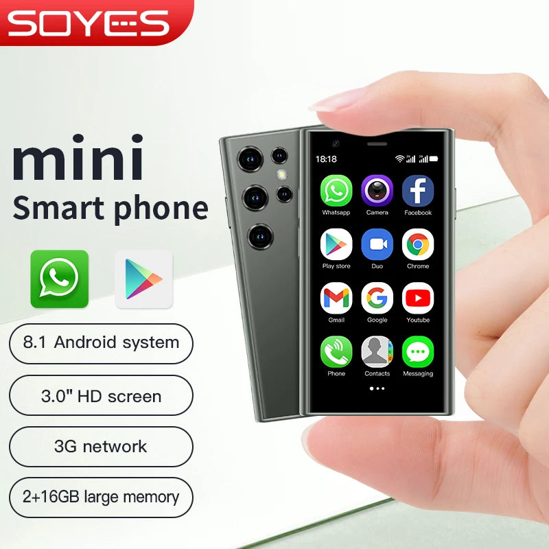 SOYES S23 Pro & Mini 24 Mini Smartphones Android 8.1 Dual SIM 3.0'' HD 1000mAh Battery WIFI Bluetooth 3G Small Mobile Phone