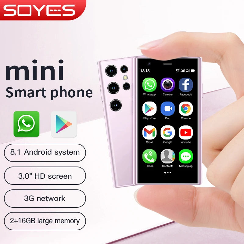 SOYES S23 Pro & Mini 24 Mini Smartphones Android 8.1 Dual SIM 3.0'' HD 1000mAh Battery WIFI Bluetooth 3G Small Mobile Phone