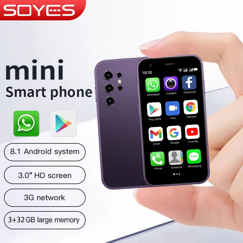 SOYES S23 Pro & Mini 24 Mini Smartphones Android 8.1 Dual SIM 3.0'' HD 1000mAh Battery WIFI Bluetooth 3G Small Mobile Phone