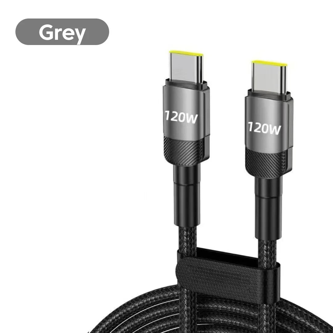 NNBILI 120W USB Type C Cable Fast Charging Type-C Charger Data Cord For iPhone 17 16 15 Pro Max Huawei Mobile Phone USB C Wire