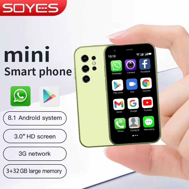 SOYES S23 Pro & Mini 24 Mini Smartphones Android 8.1 Dual SIM 3.0'' HD 1000mAh Battery WIFI Bluetooth 3G Small Mobile Phone