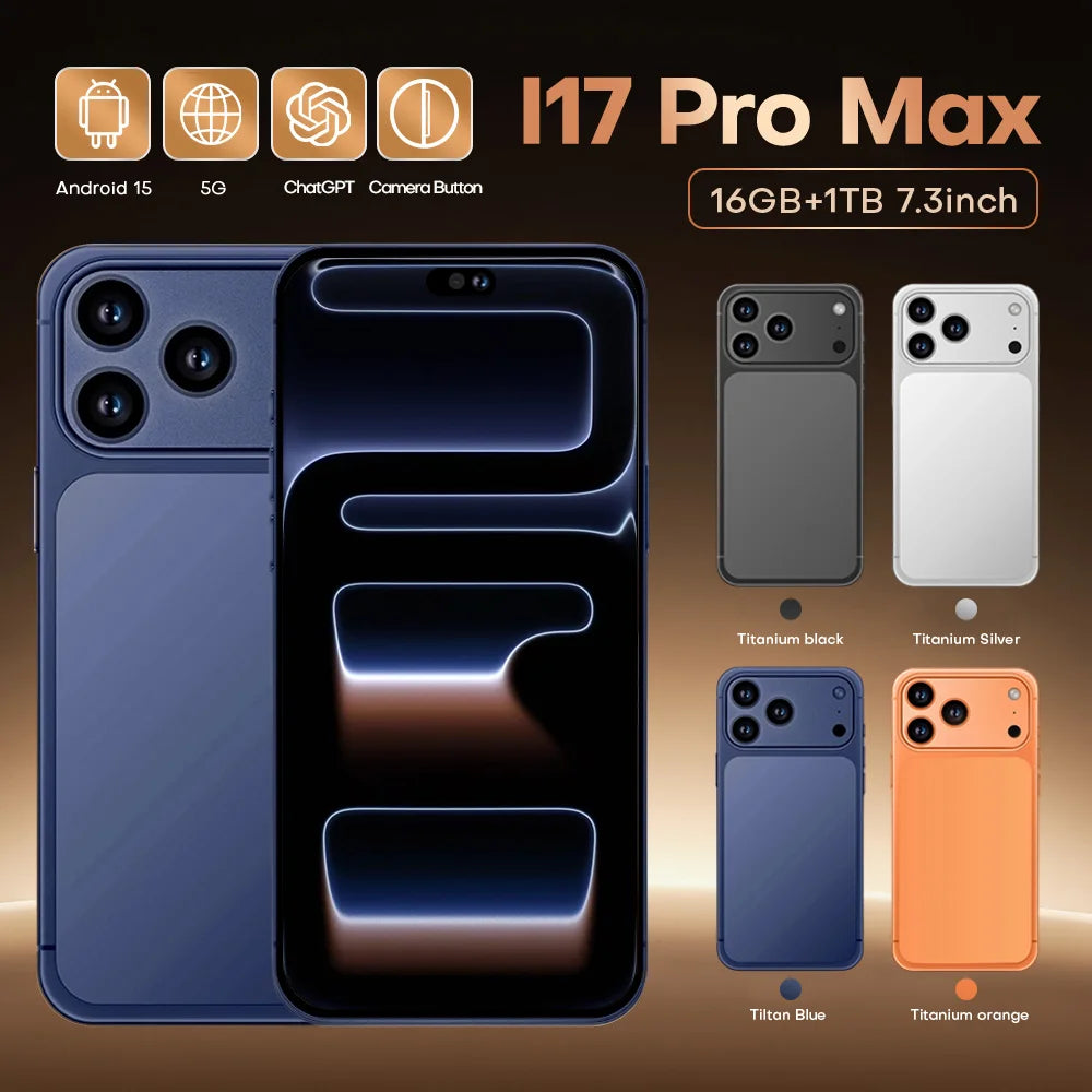 NEW High-definition Mobile Phones Film for i17 Pro Max Smartphone Accessories 7.3inch Cell Phone High Quality Android Original